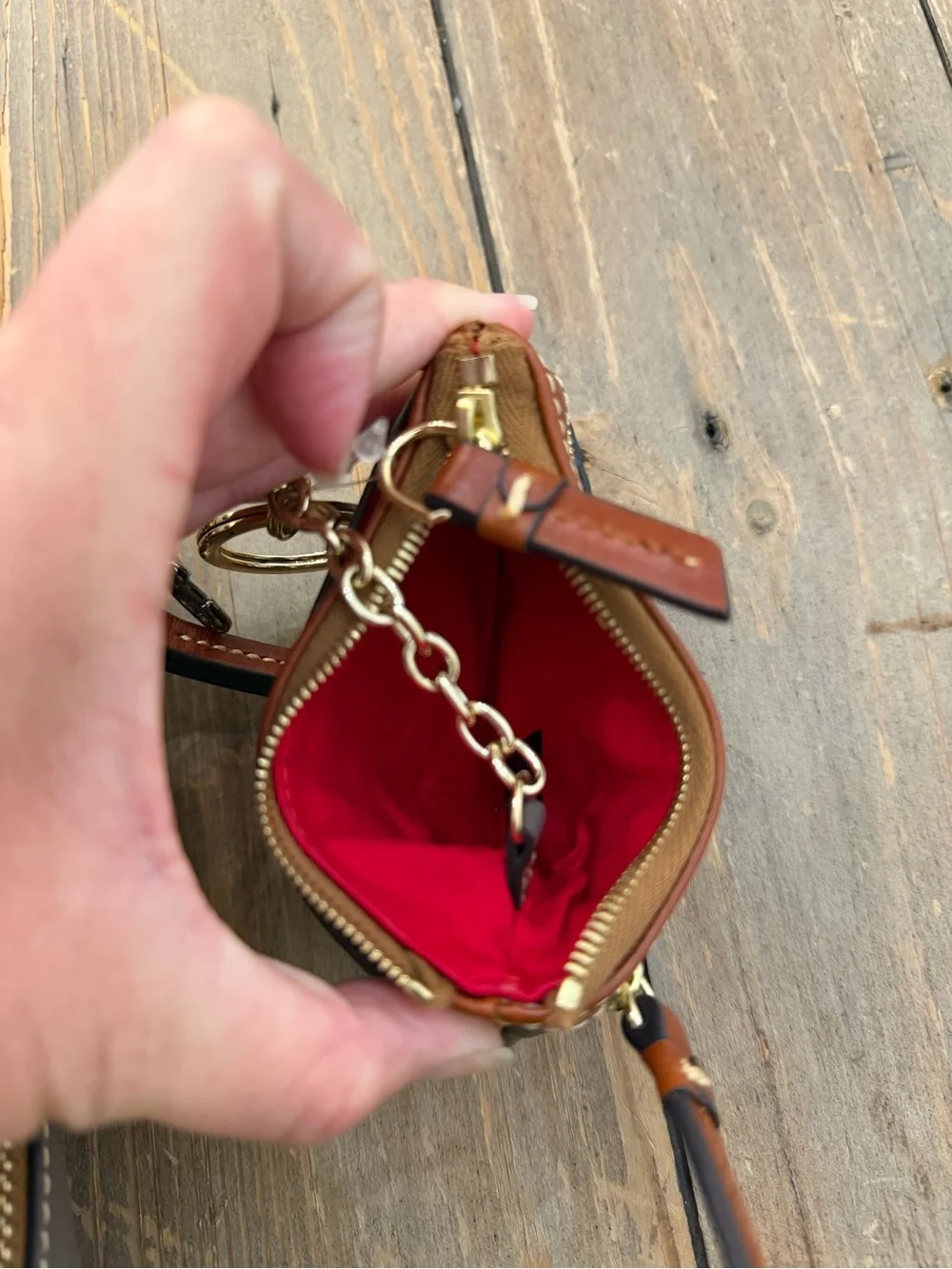 Dooney & Bourke Pebble Grain Large Zip Barlow Elephant Bag w/ Small Coin Case
